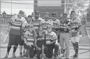  ??  ?? The Co Stros, winner of the Windsor Royals Coed Slo-Pitch tournament, which wrapped up on Aug. 12, 2018.