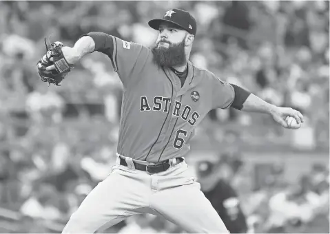  ?? ROBERT DEUTSCH, USA TODAY SPORTS ?? Astros pitcher Dallas Keuchel, who will start Game 1 of the World Series, says the “lean years were really, really tough.”