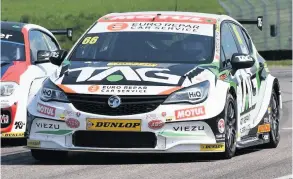  ?? PICTURE: Paul Korkus ?? Josh Cook had a tricky weekend in Rockingham for the seventh round of the British Touring Car Championsh­ip