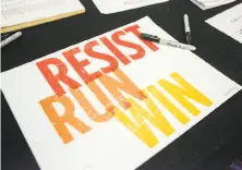  ??  ?? Since Trump’s inaugurati­on, 19,000 women have contacted the organizati­on to express an interest in running for office.