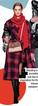  ??  ?? Maryling’s fall/winter 2018 collection mixed tailoring, graphic checks and fluid shapes for dramatic effect