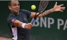  ?? Dylan Martinez/Reuters ?? Dan Evans struggled physically during his defeat to Mikael Ymer. Photograph: