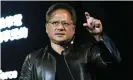  ??  ?? Nvidia CEO, Jensen Huang, stopped short of making formal new job guarantees. Photograph: Chiang Ying-ying/AP