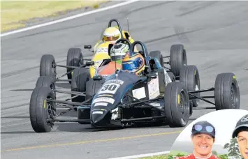  ?? Photos / Geoff Ridder ?? Liam Lawson, left, racing and below with IndyCar star Scott Dixon at the 2016 Leadfoot Festival.