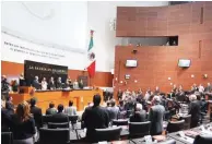  ?? ?? Senado. La votación fue unánime, dejando a un lado sus ideologías para llegar a un común acuerdo.