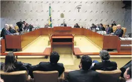  ?? DIDA SAMPAIO / ESTADÃO – 7/11/2019 ?? Início. Decisão do STF desencadeo­u debate sobre segunda instância