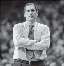  ?? THE ASSOCIATED PRESS ?? Iowa State coach and Northwest Whitfield graduate Steve Prohm watches from the bench during the first half against Tennessee on Saturday in Ames, Iowa. The Vols beat the Cyclones 68-45.