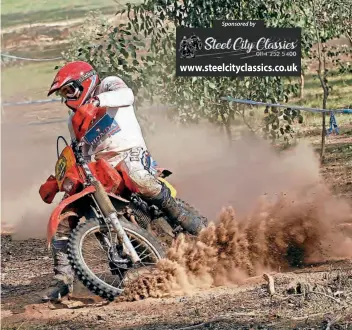  ??  ?? ABOVE: Steve Walker on the 1983 Honda XR350.