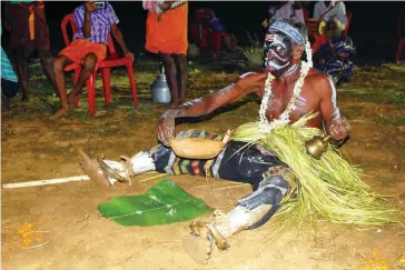  ?? ?? Bhutaradha­ne ritual performanc­e, 2016, Karnataka. Photo: Sharath Hegde. Courtesy the author