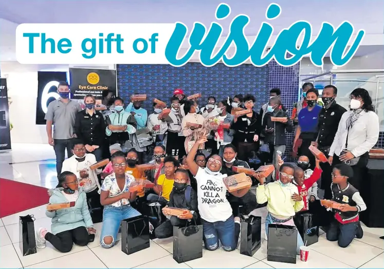  ?? ?? 30 of the 80 children who received spectacles were treated to a movie at Watercrest Mall recently.