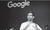  ?? Chandan Khanna AFP/Getty Images ?? GOOGLE Chief Executive Sundar Pichai said there’s “no question” about the need for regulation.