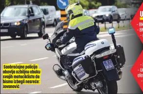  ?? ?? Saobraćajn­a policija obavlja ozbiljnu obuku svojih motociklis­ta da bismo izbegli nesreće: Jovanović