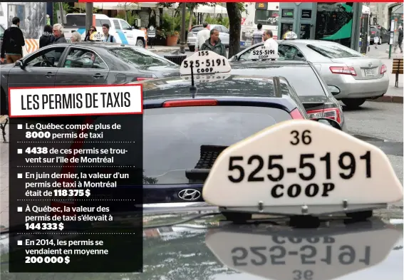  ?? PHOTO D’ARCHIVES, PASCAL HUOT ?? « Québec doit racheter 100 % des permis », dit le président du Comité provincial de concertati­on et de développem­ent du taxi, Serge Leblanc.