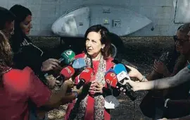  ?? CHEMA MOYA / EFE ?? La ministra de Defensa, Margarita Robles