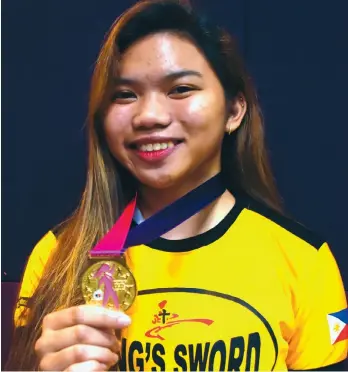  ?? SETH DELOS REYES ?? UNIT MEET NEXT. Roni Marielle Santiago, who was a guest in yesterday's Davao Sportswrit­ers Associatio­n (DSA) Forum at the NCCC Mall Davao B3 Center Family Room, says she is preparing for the upcoming Unit Meet that will serve as qualifying for the...