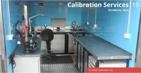  ??  ?? A mobile calibratio­n lab.