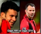  ??  ?? Giggs 1991 vs Giggs 2014.