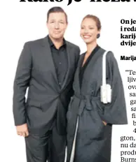  ?? MARIJANA MARINOVIĆ ?? Lijepi i uspješni: Edward Burns i supruga Christy Turlington