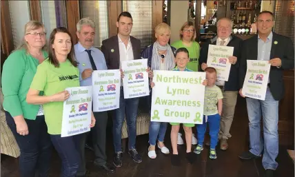  ??  ?? The launch of a walk to raise awareness of Lyme disease at the Riverside Hotel.
