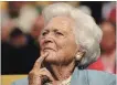  ?? SCOTT OLSON GETTY IMAGES ?? Barbara Bush, 92, has decided not to seek additional medical treatment .