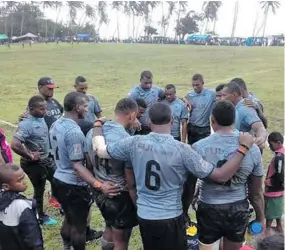  ?? Photo: Luisa Caudre ?? Fiji Airways Fijian 7s team during the Nabukelevu-i-ra 7s tournament in Kadavu.