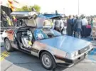  ??  ?? A 1988 Delorean was a centerpiec­e of the mall's celebratio­n.