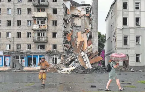  ?? // AFP ?? Edificio destruido por los recientes bombardeos de Járkov