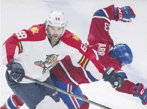  ?? GRAHAM HUGHES / THE CANADIAN PRESS ?? Last week, Florida Panthers forward Jaromir Jagr became the oldest player to record 60 points in a season.