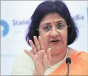  ??  ?? SBI chairman Arundhati Bhattachar­ya