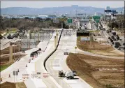  ?? JAY JANNER / AMERICAN-STATESMAN 2017 ?? TxDOT installed a short tollway, shown in 2017, to bypass traffic signals at Texas 130’s frontage roads. In five years, perhaps, a driver may be able to get to Houston on Texas 71 without hitting a red light.
