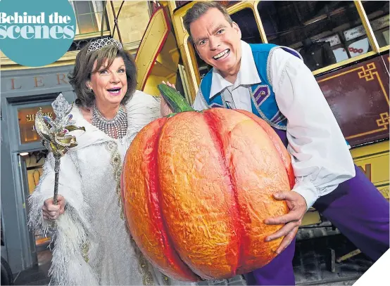  ?? Picture Greg Macvean ?? ● Panto favourite Elaine C Smith stars as the Fairy Godmather with Johnny Mac as Buttons in Cinderella