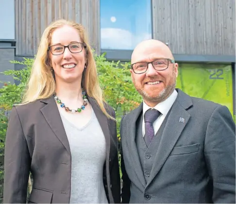  ??  ?? GAME-CHANGERS: Scottish Greens co-leaders Lorna Slater and Patrick Harvie are poised to become new ministers.