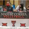  ??  ?? Reagan’s Maddie Correa signs to continue her volleyball career at Texas Tech.