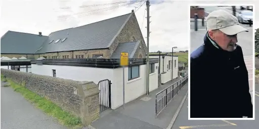  ?? Google street view ?? Grahame Brennand (inset) is accused of carrying out sex attacks and acts of cruelty at Baxenden St John’s Primary School.