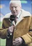  ??  ?? John Motson and his sheepskin coat are stepping down from the BBC after 50 years.