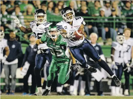  ?? MATT SMITH/ THE CANADIAN PRESS/ FILES ?? Toronto Argonauts safety Jermaine Gabriel is playing for his hometown team in Sunday’s Grey Cup.