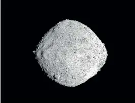  ?? NASA ?? After a two-year chase, a Nasa spacecraft has arrived at the ancient asteroid Bennu, to examine it and and then send a chunk back to Earth.