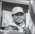  ?? ZBIGNIEW BZDAK/CHICAGO TRIBUNE ?? Chance the Rapper holds a press conference at Westcott Elementary School in Chicago’s Chatham neighborho­od on Monday.