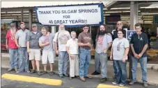  ?? Photo submitted ?? Fagan’s Crossroads staff posed outside for a photo during the power equipment retailer’s 40th anniversar­y celebratio­n on Saturday.