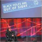  ??  ?? Stephen Hawking à Waterloo en Ontario, en 2010. – La Presse canadienne: Dave Chidley