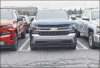  ?? Lori Van Buren / Times Union ?? Vehicles are seen parked in the parking lot at Colonie Center on Thursday in Colonie. A developer wants to narrow its parking spaces to 81⁄2 feet.