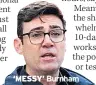  ??  ?? ‘MESSY’ Burnham