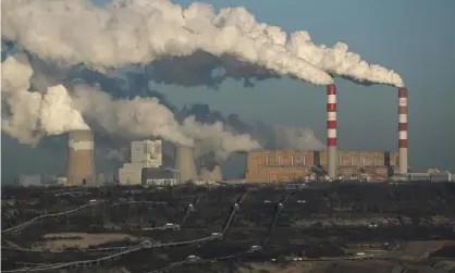  ??  ?? Steam and smoke rise from the coal-fired Belchatow power station in Poland. Photograph: Sean Gallup/Getty Images