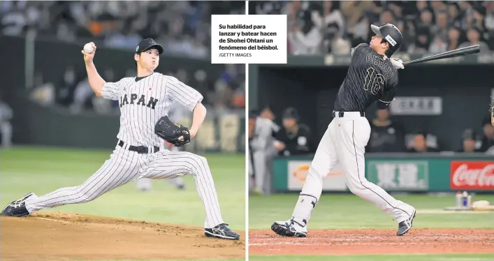  ?? /GETTY IMAGES ?? Su habilidad para lanzar y batear hacen de Shohei Ohtani un fenómeno del béisbol.