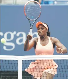  ??  ?? Sloane Stephens hits a return to Anastasija Sevastova of Latvia during their US Open Women’s Singles quarter finals match at the USTA Billie Jean King National Tennis Center in New York in this Sept 5 file photo. — AFP photo