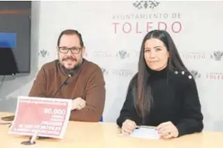  ?? // ABC ?? Daniel Morcillo y Ángela Sánchez-Pérez durante la rueda de prensa