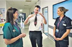  ??  ?? Jeremy Hunt, the former health secretary, at a hospital in west London in 2017