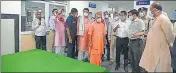  ?? HT PHOTO ?? Chief minister Yogi Adityanath inspecting a hospital in Varanasi, on Tuesday.