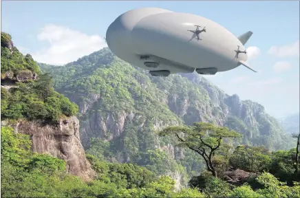  ?? Pictures: LOCKHEED MARTIN ?? An artist’s impression of a hybrid airship, which can navigate terrain that is inaccessib­le to other types of aircraft. Airships are a mode of transport that the University of KwaZulu-Natal wants developed locally so they can move students around...