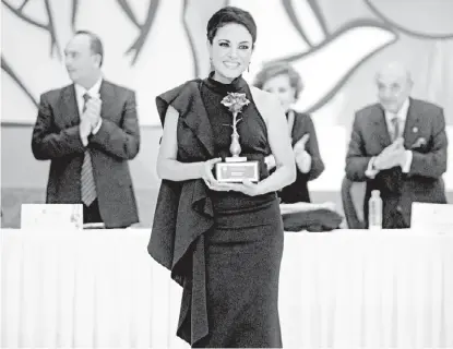  ?? ESPECIAL ?? La cantante obtuvo el reconocimi­ento en la categoría Premio a las Artes.